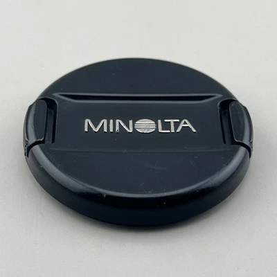Minolta 49mm Snap-On Black/Silver Front Lens Cap LF-1149 GENUINE OEM Japan - Image 1 of 4