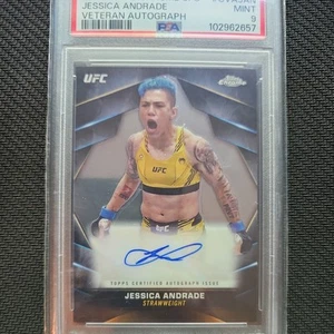 2024 TOPPS CHROME UFC JESSICA ANDRADE #CVA-JAN AUTO STRAWWEIGHT - PSA 9 - Picture 1 of 2