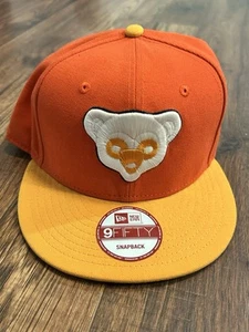 Gorra de béisbol naranja de los Chicago Cubs New Era 9Fifty Snapback MLB 1962 logotipo OSFA - Imagen 1 de 6