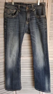 Mens Vigoss Jeans 34x34 Actual 36x33 Boot Cut Stretch Cotton Distressed - Picture 1 of 6