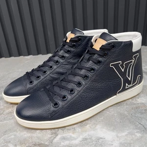 Louis Vuitton Surfside High Sneaker Graine Blau Leder 7,5 LV 8,5 US 41,5 EUR - Bild 1 von 12