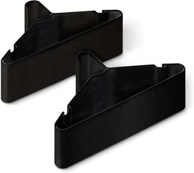 Amazon Basics Plastic Clothes Hangers, Adult Size, Black, Pack of 50 - Image 1 of 3