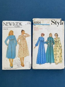 2 vintage maternity dress sewing patterns - Picture 1 of 7