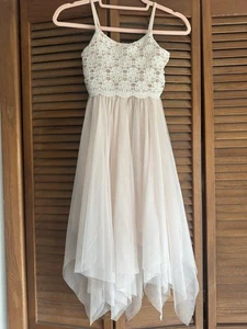 Princess Fairy Pink Dress Girls Zenzi Size Small (6/6X) Floral Lace And Tulle - Picture 1 of 5