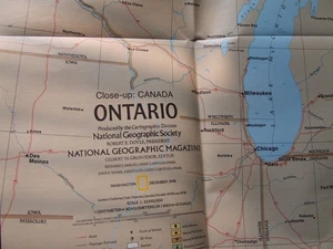 Dezember 1978 Ontario Kanada National Geographic 2-seitige Nahgeschichte Karte  - Bild 1 von 6