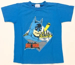 Rare VTG ALLISON Batman 1982 Single Stitched T Shirt 80s DC Comics Blue Youth M - Picture 1 of 9