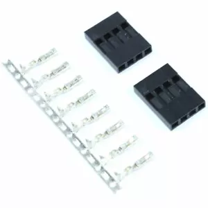 2 x 4 Pin Socket with Crimps 2.54mm Pitch PCB Arduino Shield Flux Workshop - Picture 1 of 2