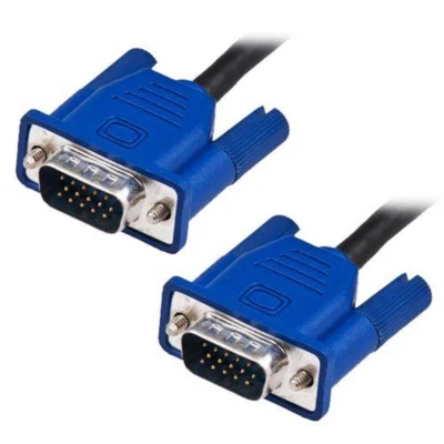 HD15 Male to Male VGA Video Cable for TV Computer Monitor (5Ft, Blue Connector) - Image 1 of 4
