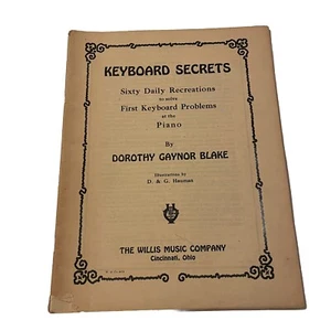 Keyboard Secrets 60 Daily Recreations 1st Keyboard Problems Piano Dorothy Blake - Picture 1 of 5