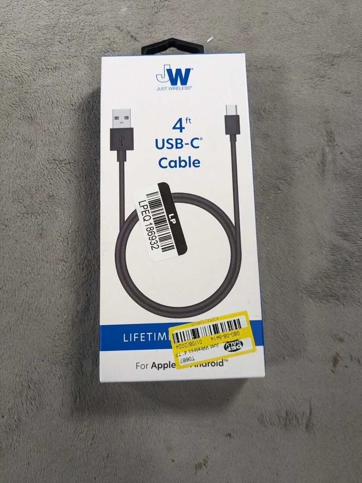 Just Wireless 4 ft. USB C To USB Cable for Apple  Android Band - Image 1 of 2