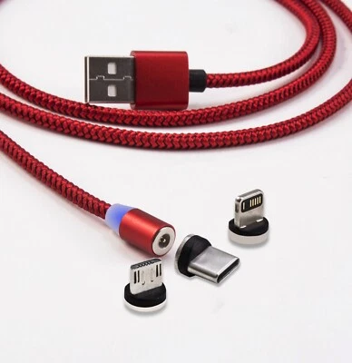 3in1 Charging Cable Fast Magnetic Charge For Iphone Android USB Type C Micro USB - Image 1 of 4
