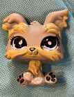 LITTLEST PET SHOP LPS #883 GREY YORKIE TERRIER DOG WITH PURPLE CIRCLE EYES 2007