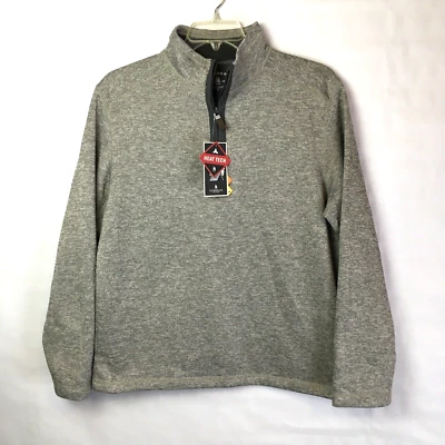 G H Bass Men's 1/4 Zip Pullover Size Medium Heather Gray Sweatshirt NWT - Image 1 of 4