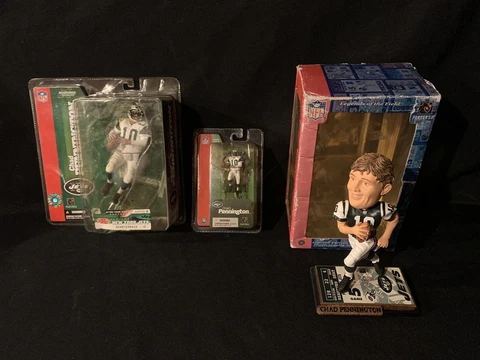 CHAD PENNINGTON Lot MCFARLANE NFL NEW YORK JETS Bobblehead Mini Cover