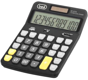Calcolatrice ELETTRONICA a 12 cifre scuola ufficio tavolo matematica aritmetica - Picture 1 of 4