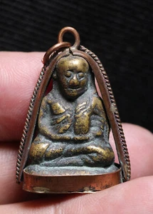 Luang Phor Ngoen Wat Bang Khlan Temple Pim Khi Ta ,Rare Thai old Amulet Pendant - Picture 1 of 7