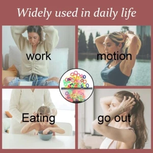 100pcs Hair Bobbles Small Scrunchies Colorful Elastic Hair Bands Gift for Women - Picture 1 of 23