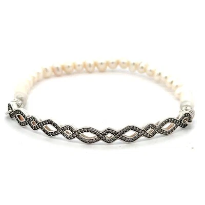 Pulsera elástica de perlas Thomas Sabo LBA0006-167-14-17,5 NUEVA SIN ETIQUETAS Foto 1 de 2