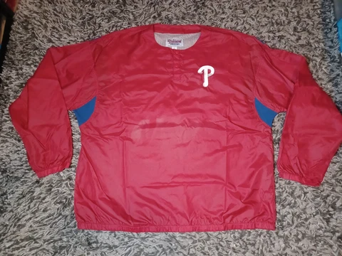 Vintage 90s Philadelphia Phillies Starter Large Jacket MLB Windbreaker Pullover Cover