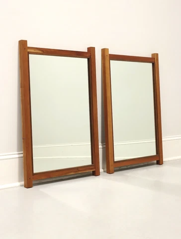 JOHN KELLY Black Cherry w/ Black Walnut Pegs Wall Mirrors J1 Series J-39 - Pair Cover