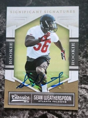 2010 CLASSICS SIGNIFICANT SIGNATURES ROOKIE SEAN WEATHERSPOON 409/499 - Image 1 of 2