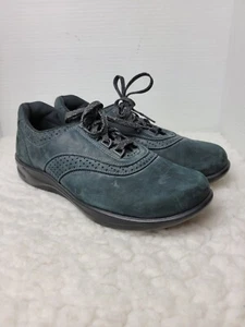 SAS Walk Easy Damenschuhe Größe 10 anthrazitfarbenes Nubukleder Sneaker - Bild 1 von 10