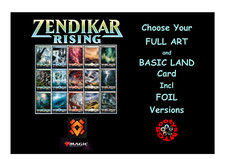 MTG Zendikar Rising Lands Full Art, Basic & FOIL Choose Your Card