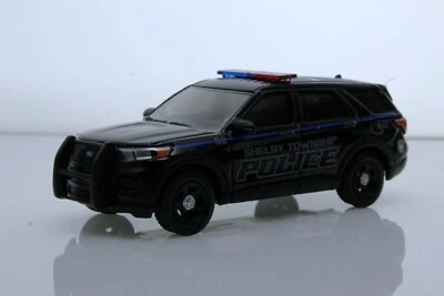 2023 Ford Explorer Shelby Township Michigan Police Car 1:64 Scale Diecast Model - Image 1 of 4