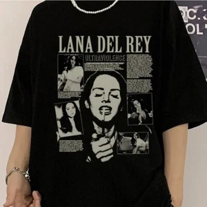 T-shirt grafica Lana Del Rey unisex hip hop harajuku streetwear maglietta XS-2XL - Foto 1 di 7