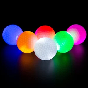 LED Light up Golf Balls, Glow in the Dark Night Golf Balls - Multi Colors of Blu - Picture 1 of 12