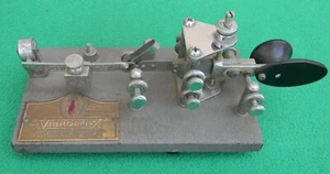 Vintage Vibroplex Deluxe Red Lightning Bug Telegraph Key - Zdjęcie 1 z 4