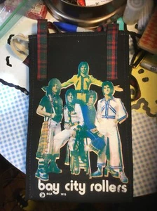 BAY CITY ROLLERS 1975 Canvas Wine Bottle Bag Zipper Closures Stitch Flaw Rare - Picture 1 of 11