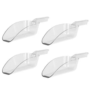 4 Pack 6-Ounce Clear Polycarbonate Scoop Heavy-Duty Plastic Ice Scoop Small C... - Picture 1 of 6