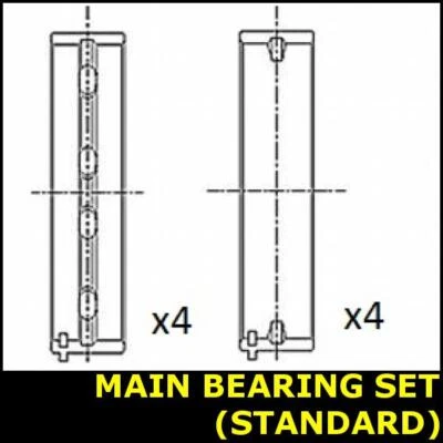 Crankshaft Main Bearing Set Fits VW PASSAT Opt1/3 No Oversize 3 3B DTS7101MB - Image 1 of 3