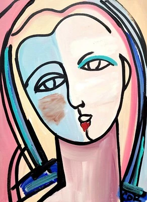 EXPRESIONISMO CORBÉLICO 16X20 MUJER FRANCESA CUBISTA BELLAS ARTES HOGAR DISEÑO INTERIOR Foto 1 de 4