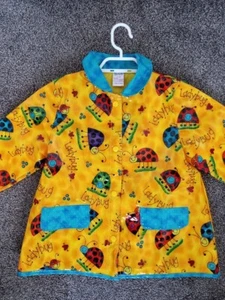 Impresionante Abrigo de Lluvia Bazoongi Niños Vintage Unisex Niños - Talla L - Amarillo - LadyBug - Imagen 1 de 19