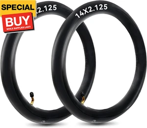 2 Packs Bike Inner Tube 14 x 2.125, Electric Bike Tire Tube with Angled Valve St - Picture 1 of 8