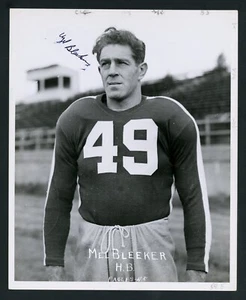 1944 Philadelphia Eagles autografiado firmado tipo 1 fotografía Mel Bleeker USC  - Imagen 1 de 4