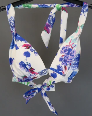 RACHEL Rachel Roy Floral Printed Halter Bikini Top Size М # U7 469 NEW - Image 1 of 3