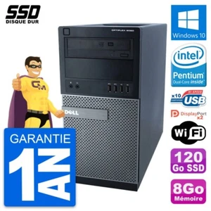 PC Tour Dell OptiPlex 9020 Intel Pentium G3220 RAM 8Go SSD 120Go Windows 10 Wifi - Imagen 1 de 7
