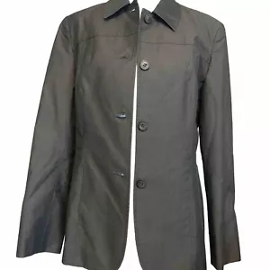 Talbots Blazer Jacket Womans Size 4 Classic Lined Gray 4 Button Lightweight - Picture 1 of 11