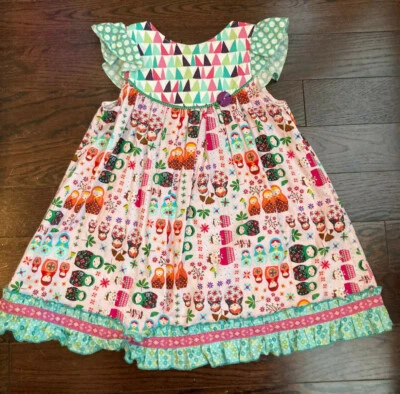 EEUC Matilda Jane Platinum Kinley Flutter Dress, Nesting Dolls, Size 4, #6 of 10 - Image 1 of 4