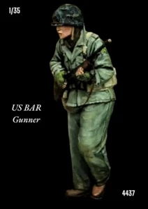 Figura de resina 1/35 soldado de EE. UU. BAR artillero en vestido de invierno kit modelo de exploración 4437 - Imagen 1 de 8