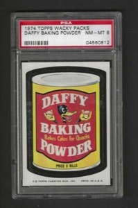 WACKY PACKAGES 1974 SERIES 8 DAFFY BAKING POWDER PSA 8 NMMT 
