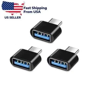 Pack 3 Adaptateur Convertisseur USB-C 3.0 Mâle vers USB A Femelle Type C Téléphone Android - Photo 1 sur 5