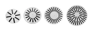Drallauslass RUND Deckengitter DVR  Ø 300-625 RAL 9010 mit Lamellen - Bild 1 von 6