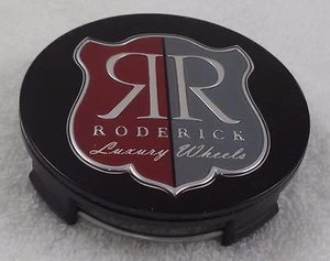 Roderick Wheels Gloss Black Custom Wheel Center Cap Caps - Picture 1 of 4