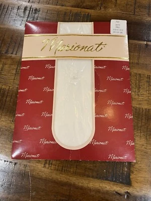 Marionat Pantyhose Size Small Textured White 7529 New 1985 NOS Vintage - Image 1 of 4