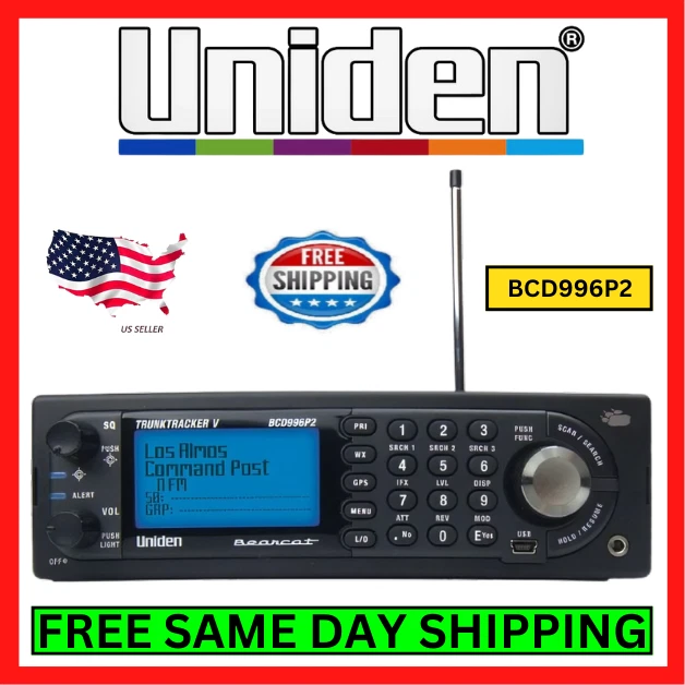 Uniden BCD996P2 Digital T.T. IV, Close Call, 25000 Ch, pantalla 4Line Alpha Foto 1 de 4