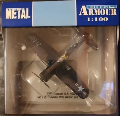 Coleção Armour Aviation F4U Corsair Marinha dos EUA "Guerra da Coreia" 5280 modelo fundido  - Imagem 1 de 4